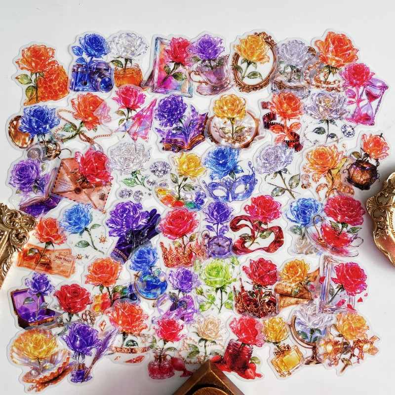 Crystal Rose Sticker 50PCS