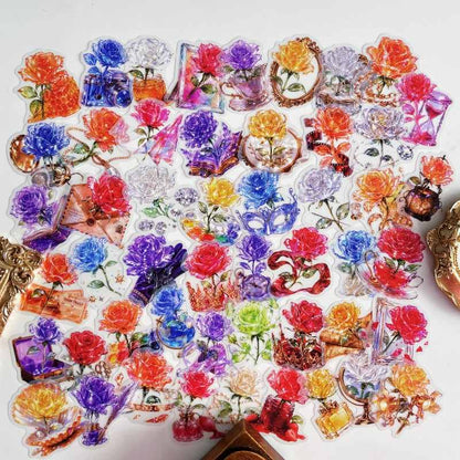 Crystal Rose Sticker 50PCS