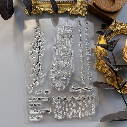 Rain Timeline Clear Stamp