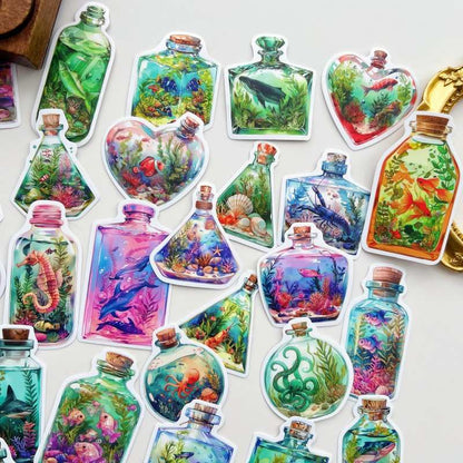 Ocean Jar Sticker 50PCS