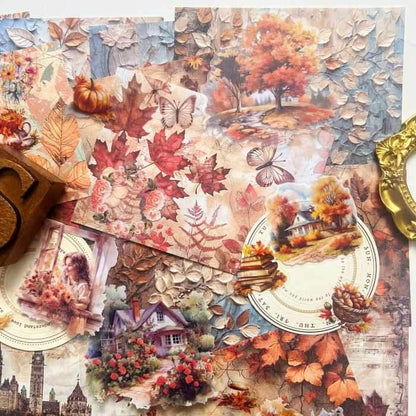 Cozy Fall Mornings Ephemera Mystery Kit 80PCS