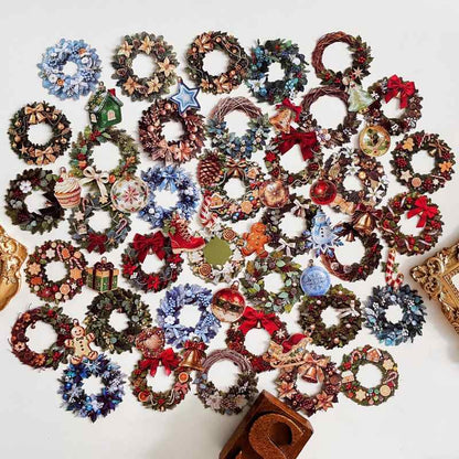 Christmas Wreath Sticker 60PCS