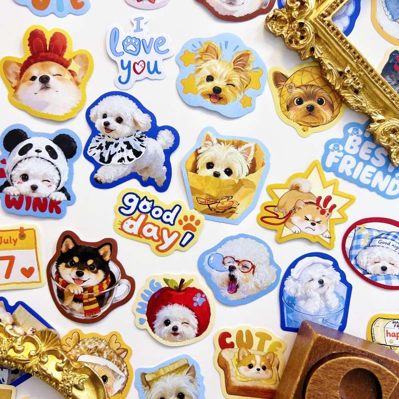 Puppy Party Sticker 45PCS