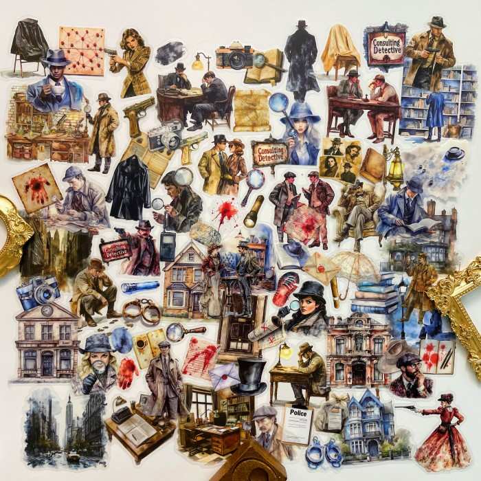 Sherlock Holmes Journal Sticker 90PCS