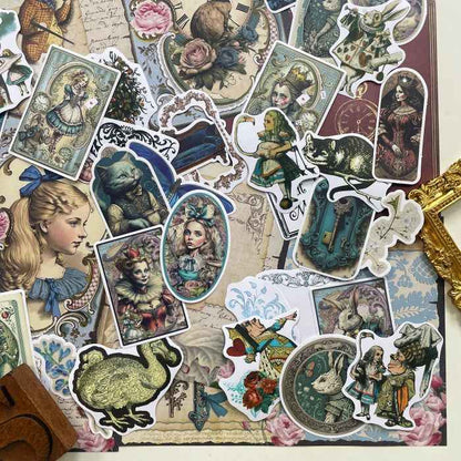 Classic Alice Tale Ephemera Kit 70PCS