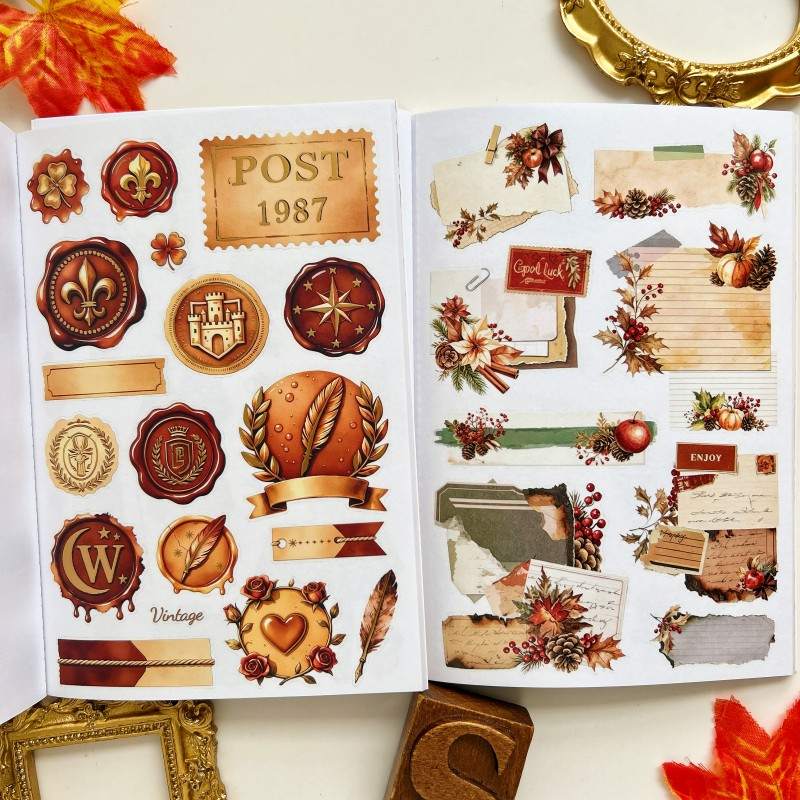 Autumn Herbarium Sticker Book 20Sheets
