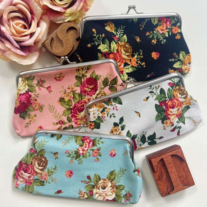 Vintage Bloom Fabric Pouch