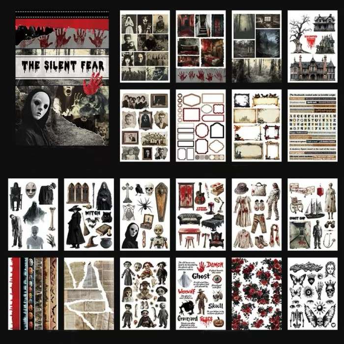 The Silent Fear Sticker Book 20Sheets