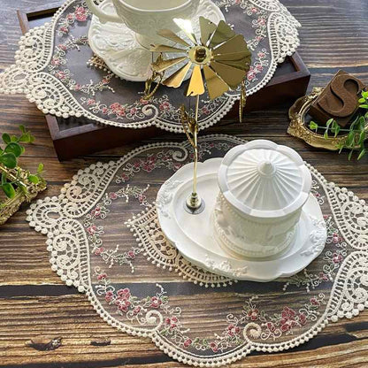 Rose Lace Doilies Table Decor