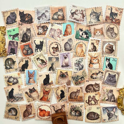 Kitty Stamp Sticker 50PCS