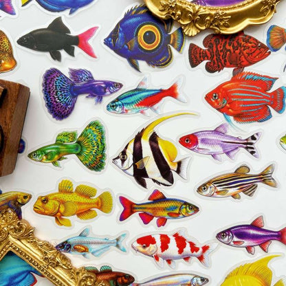 Ornament Fish Sticker 50PCS