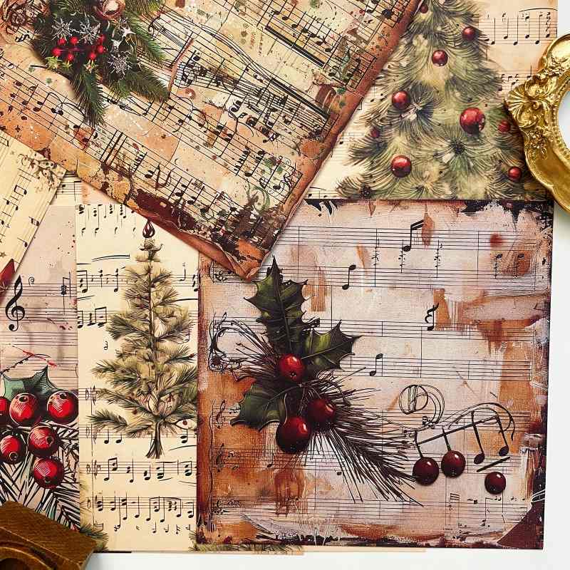 Holiday Tune Collage Paper 24Sheets