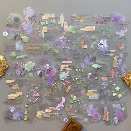 Watercolor Field Sticker 60PCS