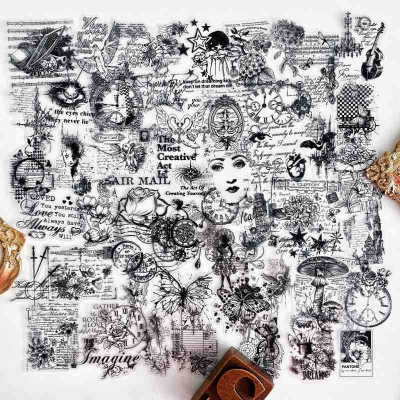 Ink Sketch Sticker 50PCS