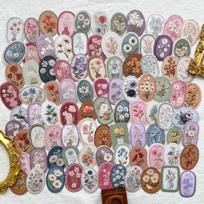 Flower Portraits Sticker 90PCS