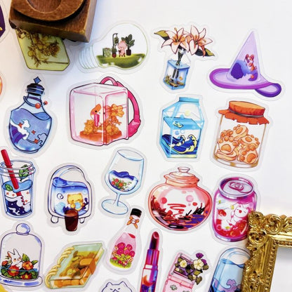 Bottle World Sticker 50PCS