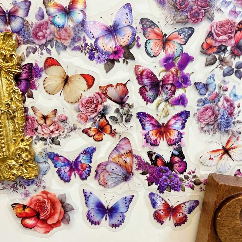 Lavender Wings Sticker 60PCS