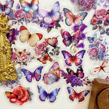 Lavender Wings Sticker 60PCS