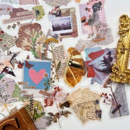 Old Print Sticker 50PCS