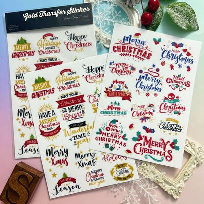 Colorful Christmas Transfer Sticker