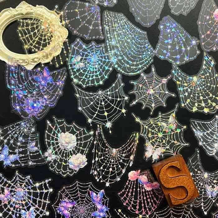 Sparkling Cobweb Sticker 40PCS