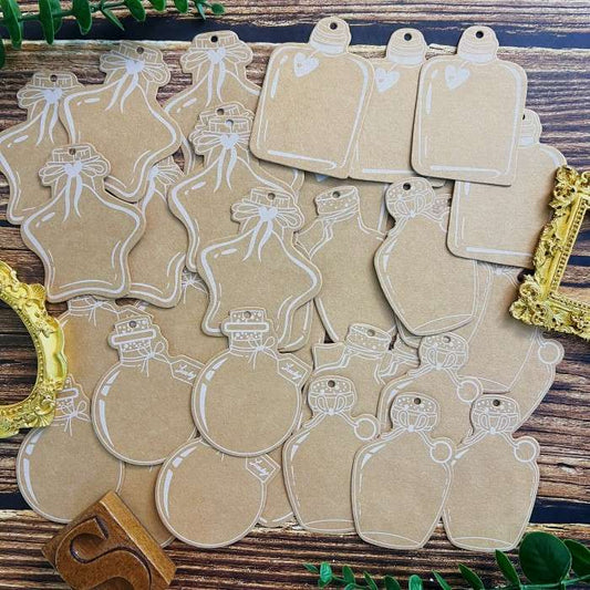 Wishing Bottle Kraft Paper Tags 50PCS