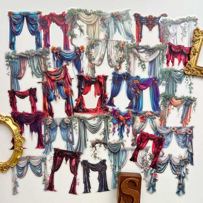 Sheer Curtain Sticker 32PCS
