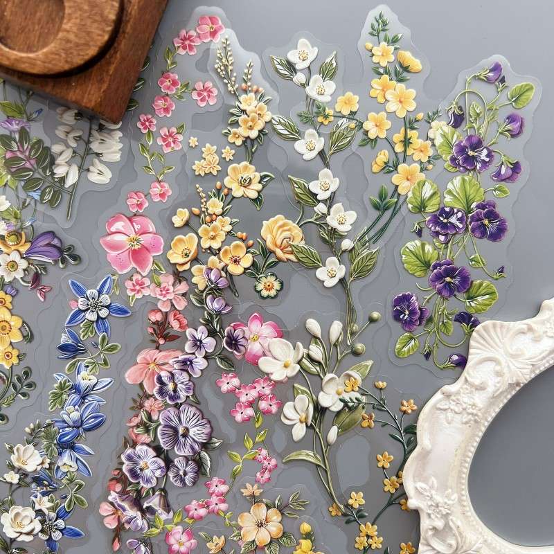 Flower Ceramic Sticker 40PCS