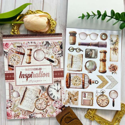 Watercolor Inspiration Sticker Book 20Sheets