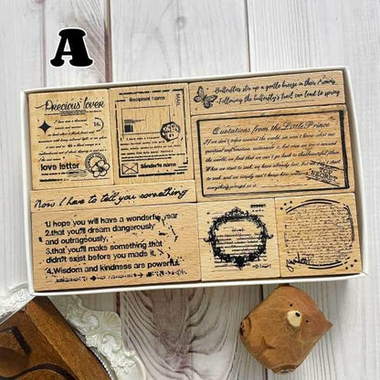 English Track Record Rubber Stamp Set