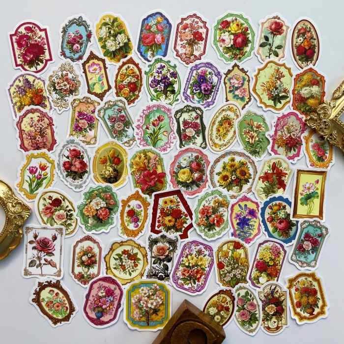 Mirror Blossom Sticker 56PCS