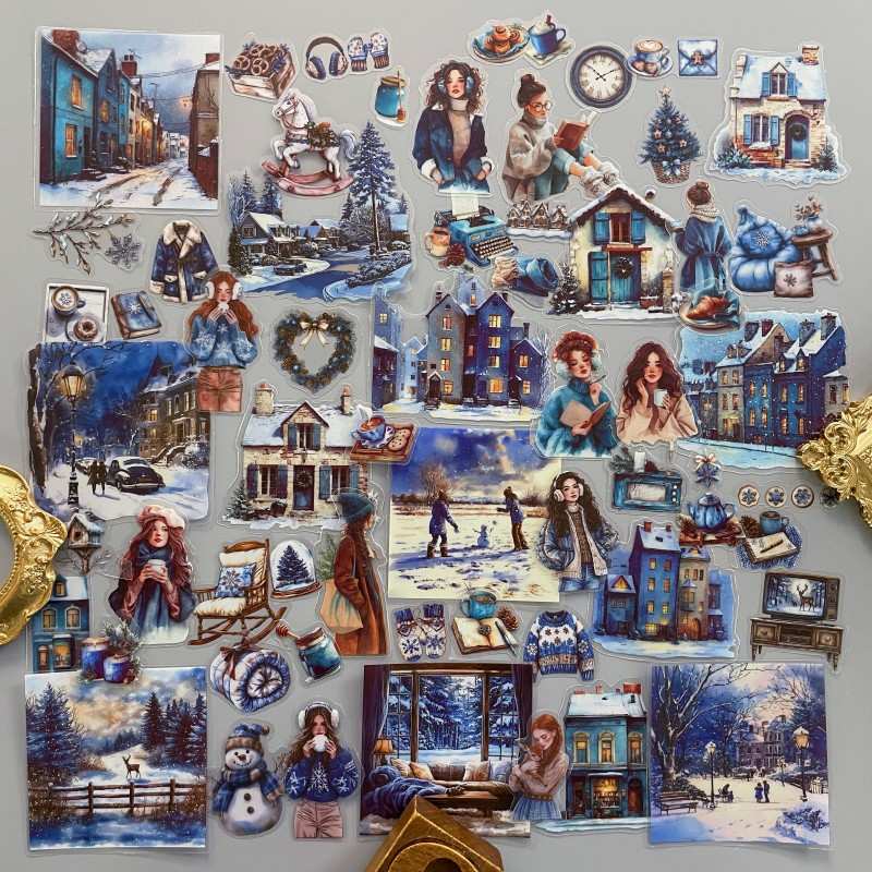 Snowy Town Sticker 60PCS