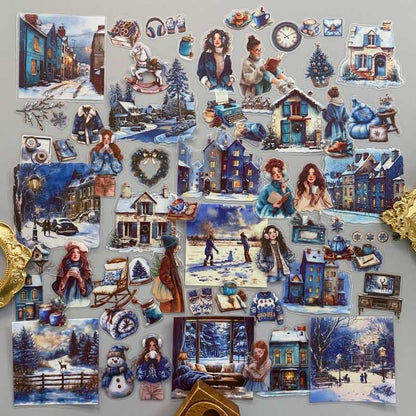 Snowy Town Sticker 60PCS