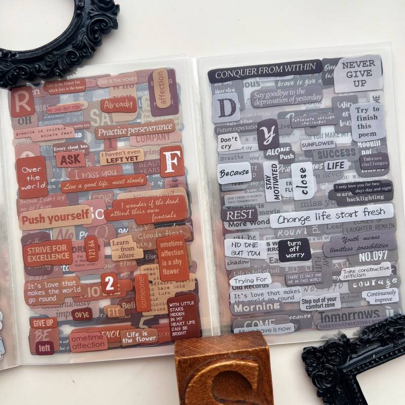 Dusty Glyphs Sticker Book 20Sheets