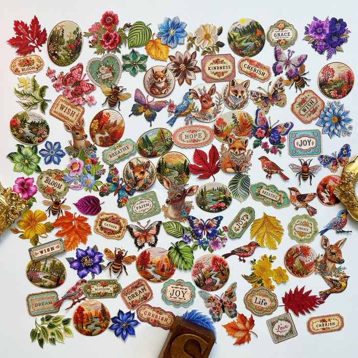 Embroidery Patches Sticker 100PCS