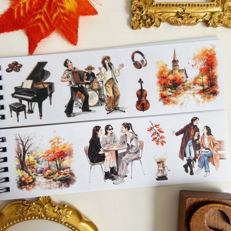 Golden Retreat Sticker Book 20Sheets