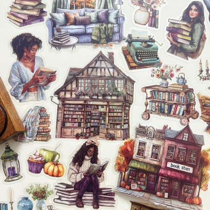 Bookish Life Charm Sticker 30PCS