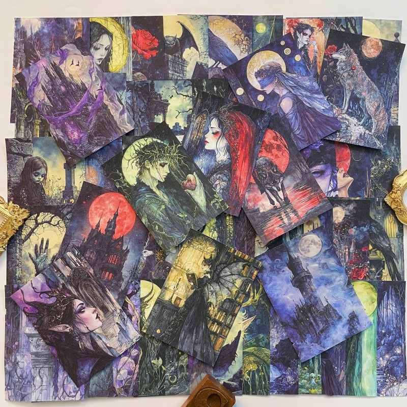 Gothic Fantasy Collage Paper 60PCS