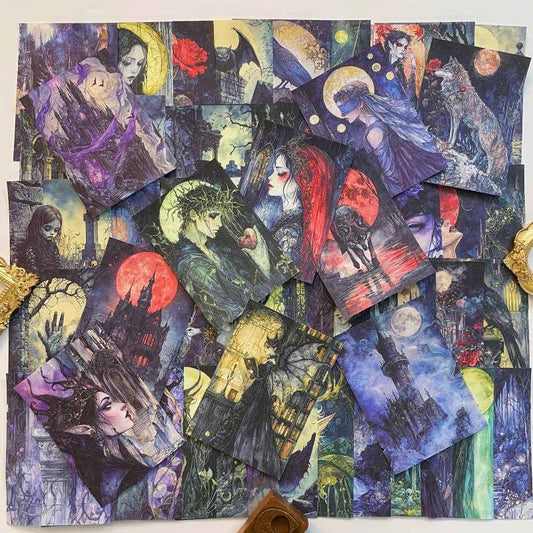 Gothic Fantasy Collage Paper 60PCS