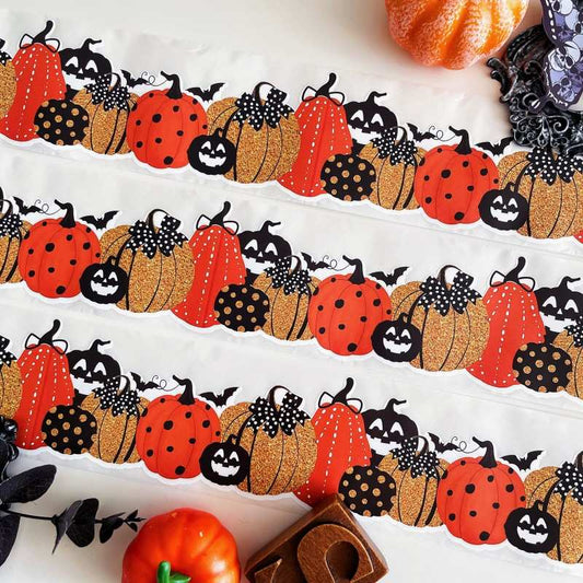 Hallow Pumpkin Border Sticker Roll