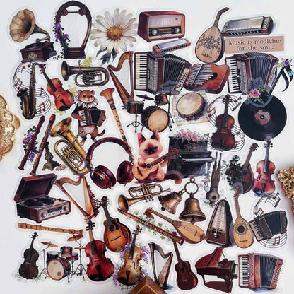 Old Instrument Sticker 50PCS