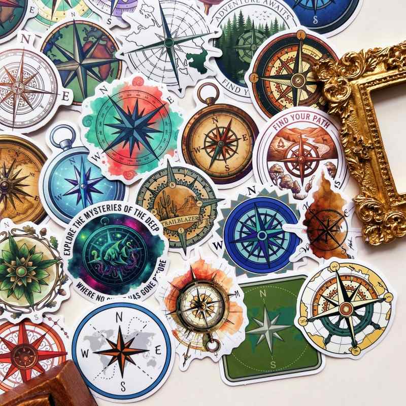 Wander Compass Sticker 50PCS