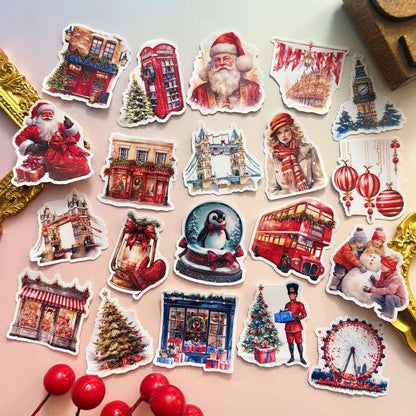 Merry London Christmas Sticker 20PCS