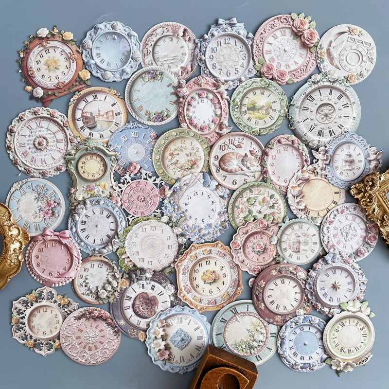 Garden Clock Sticker 40PCS