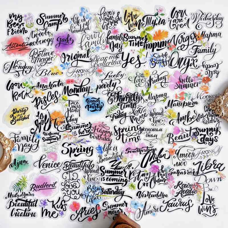 Flower Language Sticker 90PCS