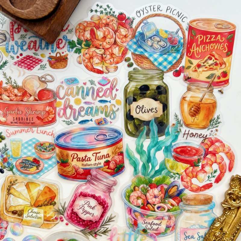 Mediterranean Pantry Sticker 50PCS