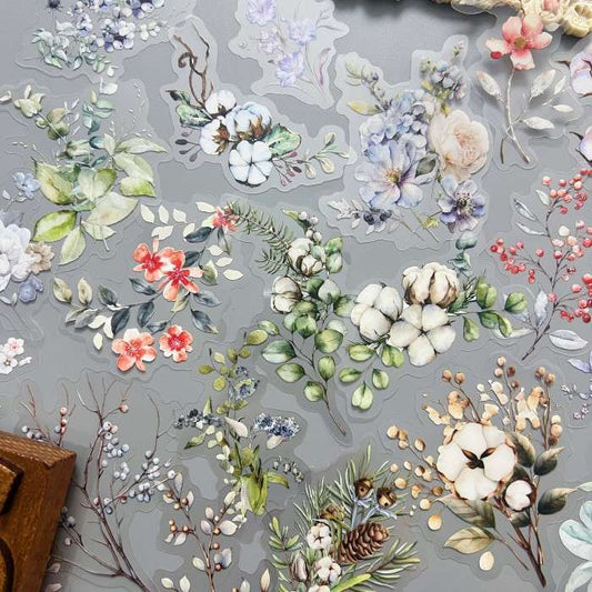 Icy Blossoms Sticker 60PCS