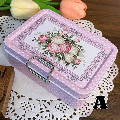Pastoral Flower Split Tin