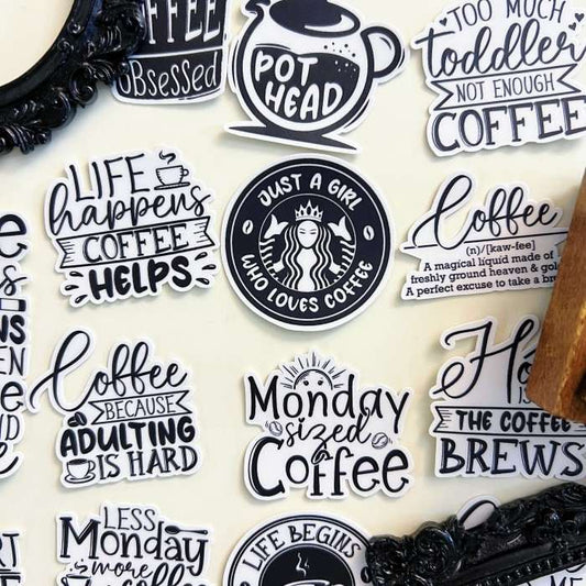 Caffeine Words Sticker 22PCS | ML