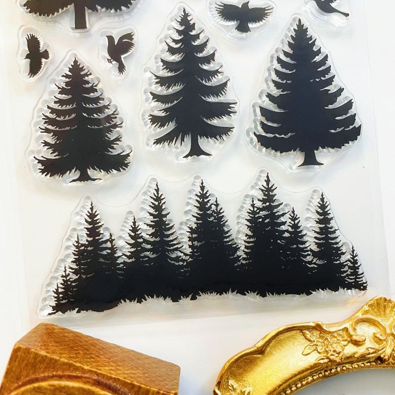 Pine Silhouette Clear Stamp